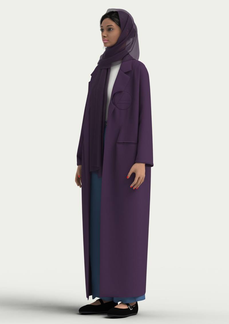 The arc abaya Purple - Image 2