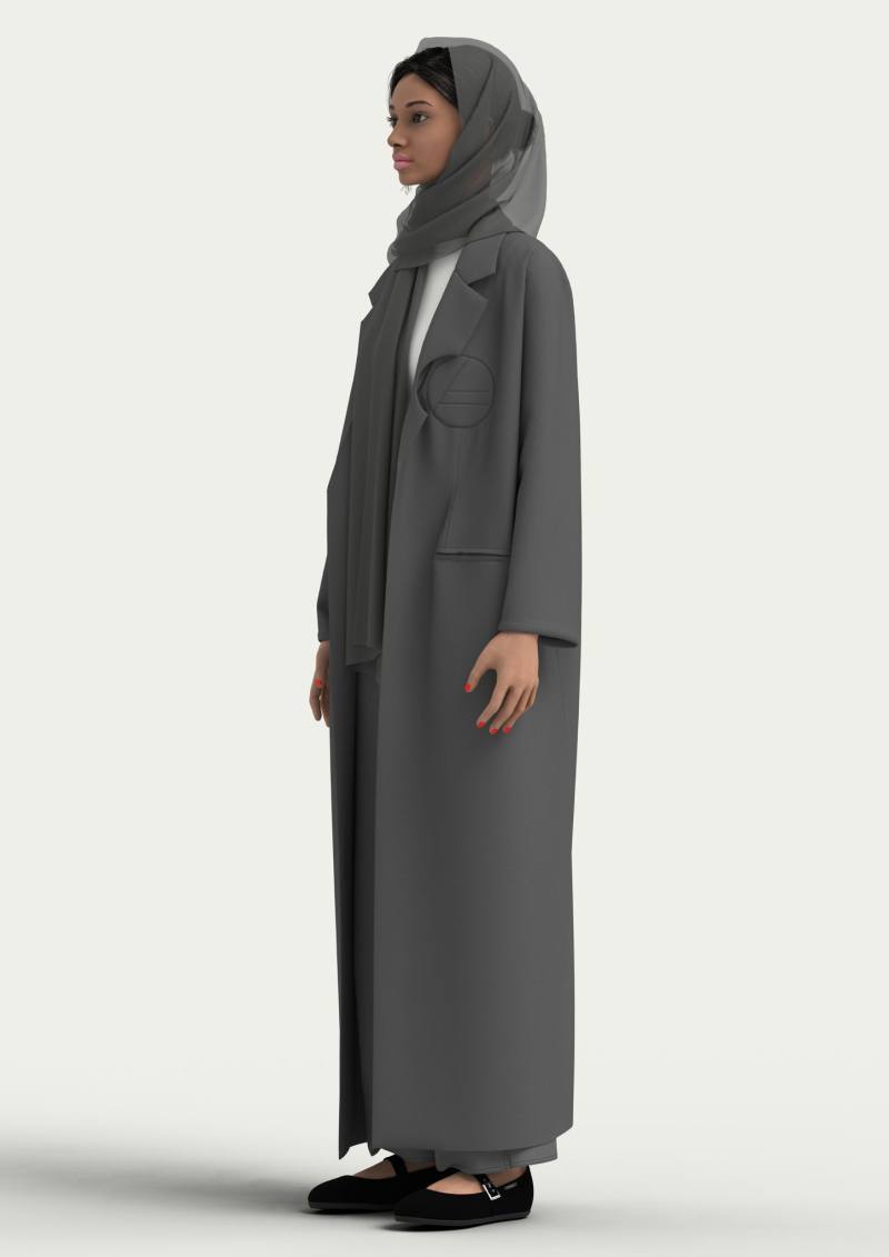 The arc abaya Grey - Image 3