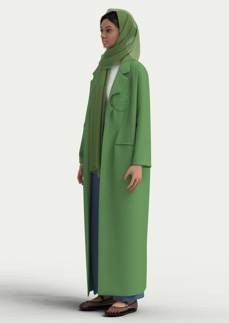 The arc abaya Green - Image 2