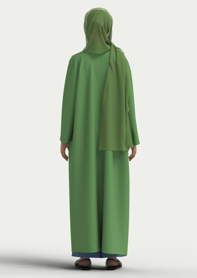 The arc abaya Green - Image 3