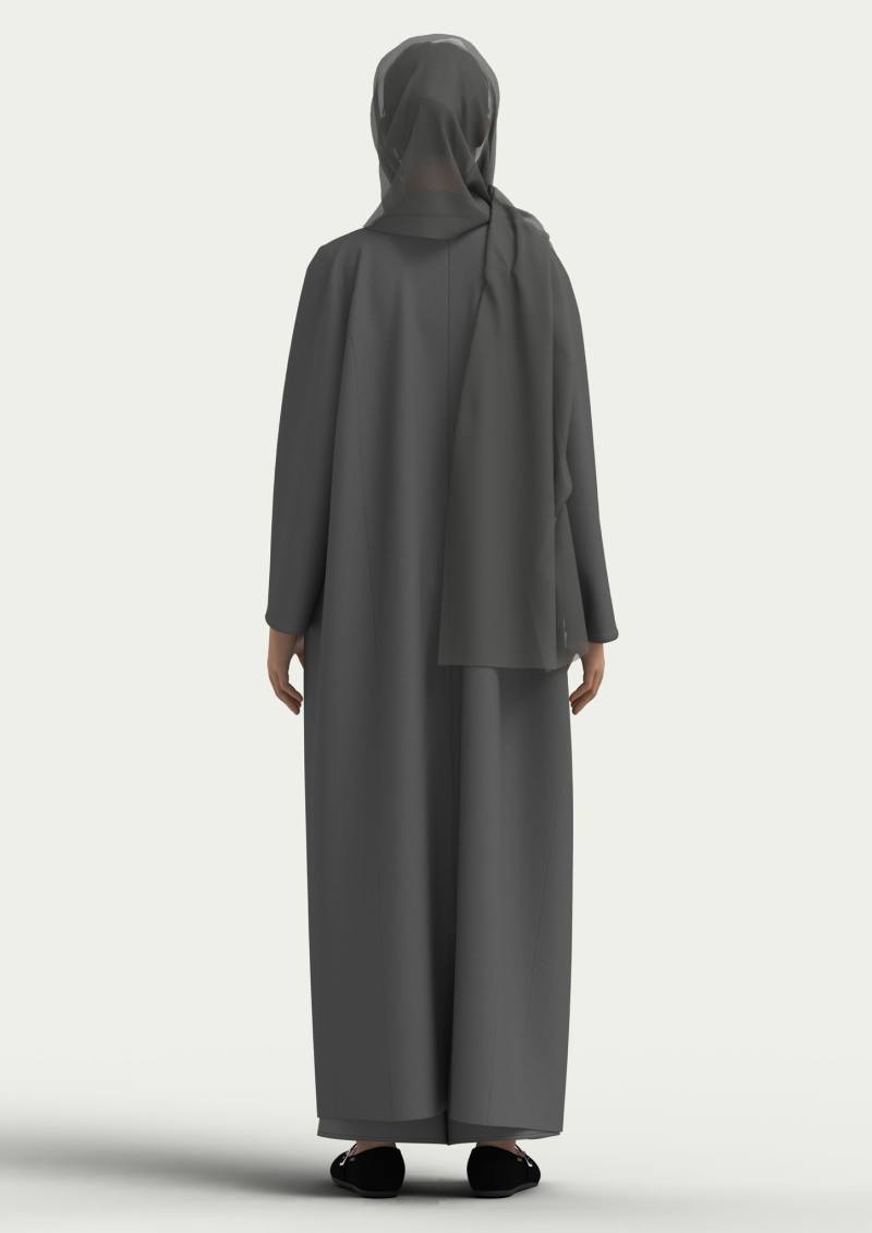 The arc abaya Grey - Image 2