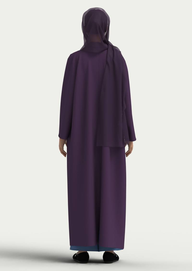 The arc abaya Purple - Image 3